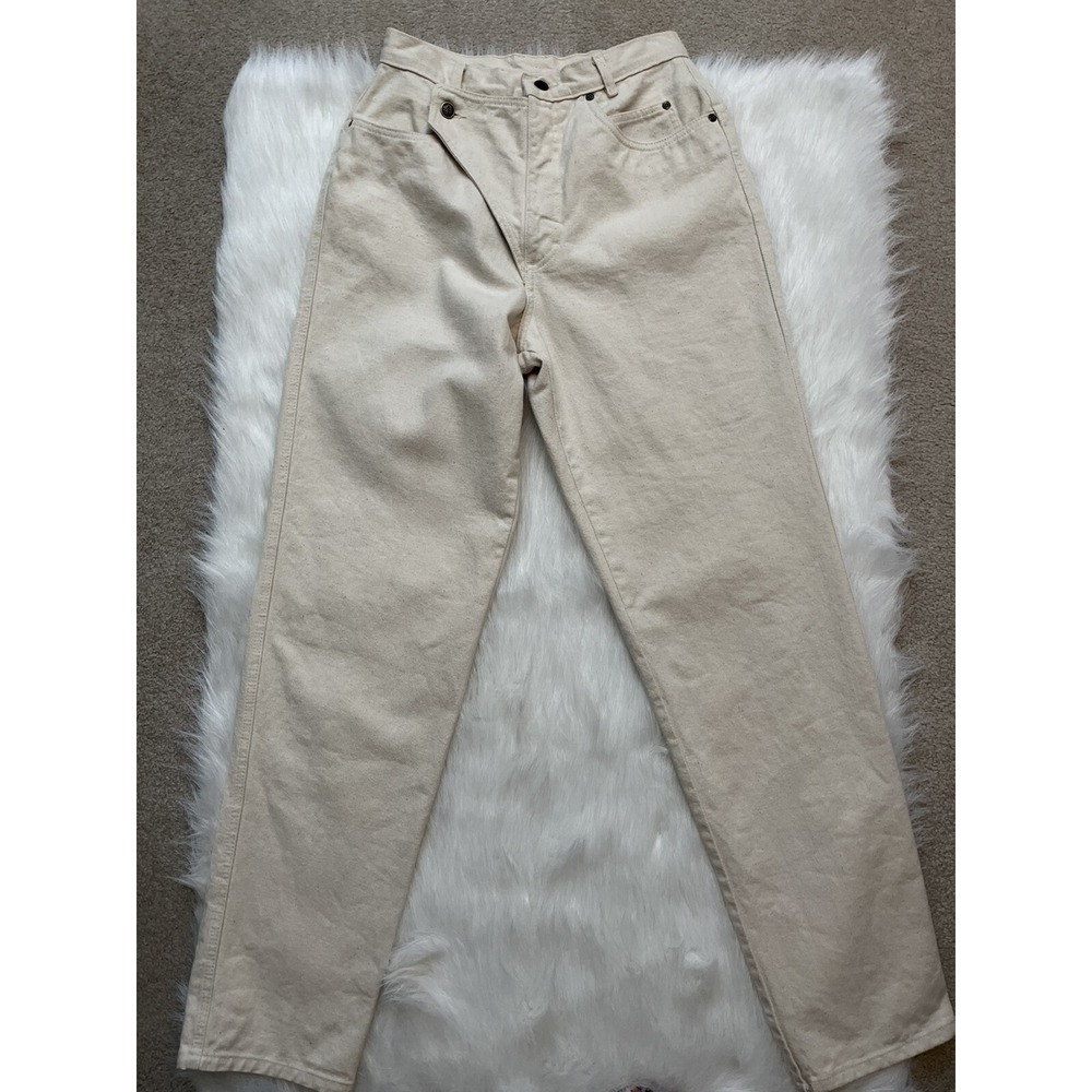 N Thoroughbred-Western, 70/80s, Vintage, Cream, Long, USA, HighRise, Jean. Sz-13 - Picture 7 of 10